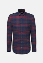 Shaped Flanellhemd Karo in Rot |  Seidensticker Onlineshop