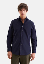 Regular Chemise décontractée Uni in Bleu Foncé |  Seidensticker Onlineshop