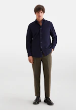 Regular Chemise décontractée Uni in Bleu Foncé |  Seidensticker Onlineshop