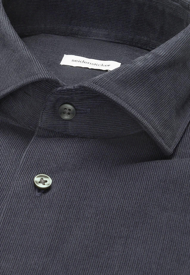 Regular Chemise décontractée Uni in Bleu Foncé |  Seidensticker Onlineshop