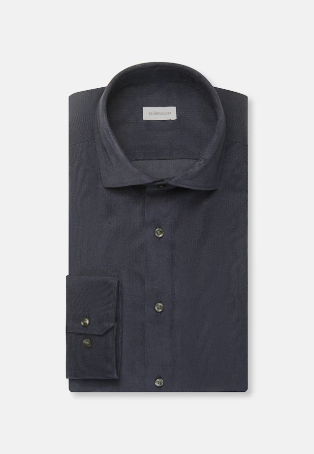 Regular Chemise décontractée Uni in Bleu Foncé |  Seidensticker Onlineshop