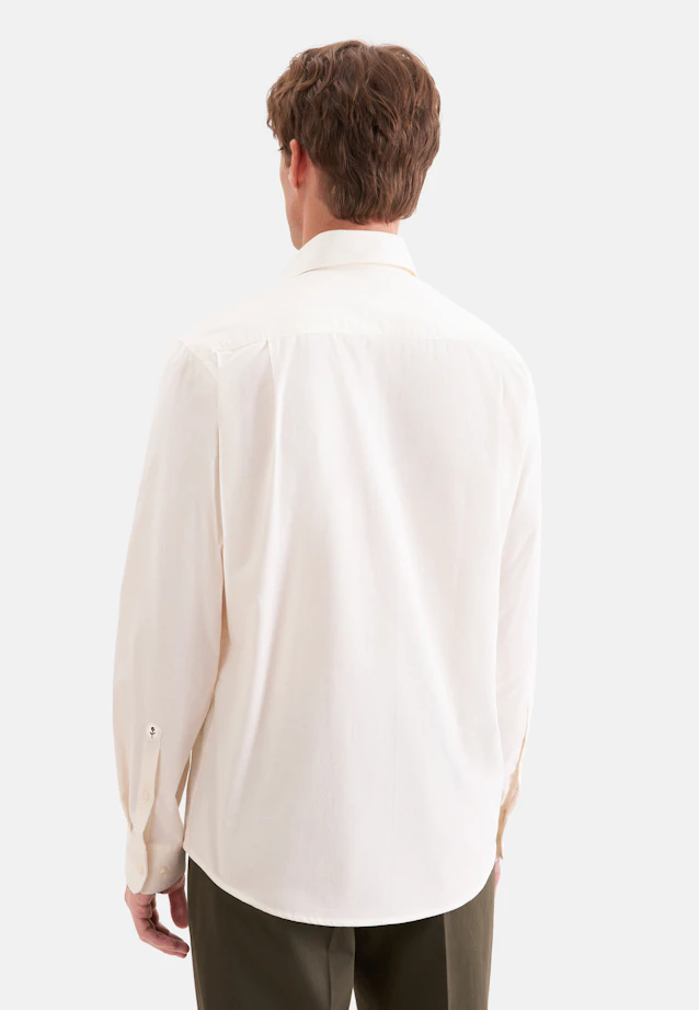 Regular Chemise décontractée Uni in Ecru |  Seidensticker Onlineshop