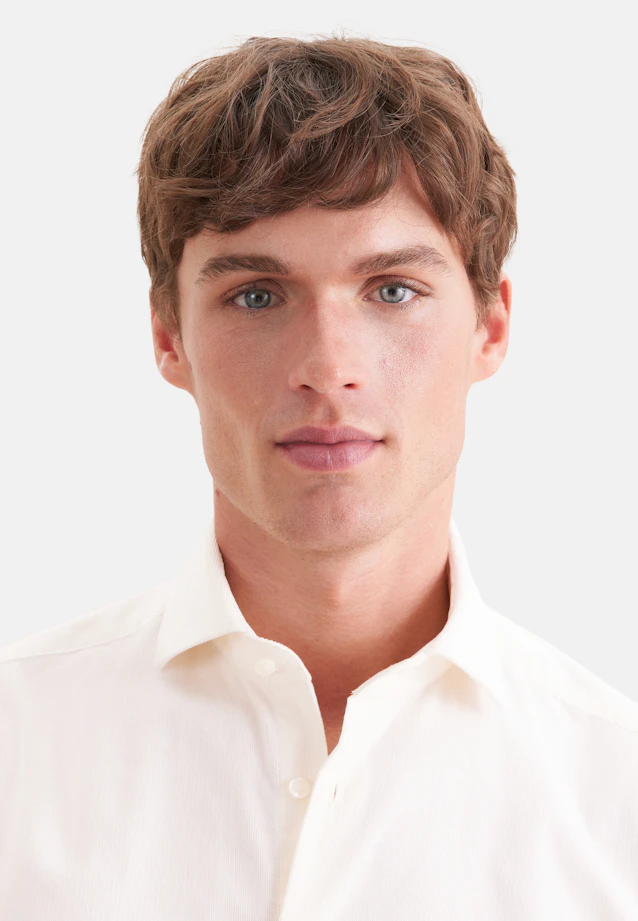 Regular Chemise décontractée Uni in Ecru |  Seidensticker Onlineshop