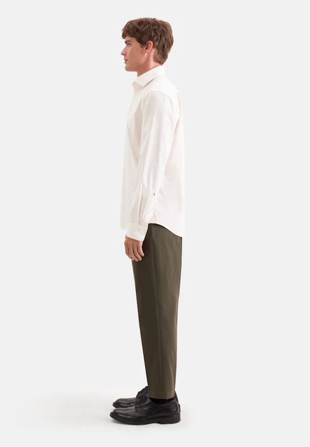 Regular Chemise décontractée Uni in Ecru |  Seidensticker Onlineshop