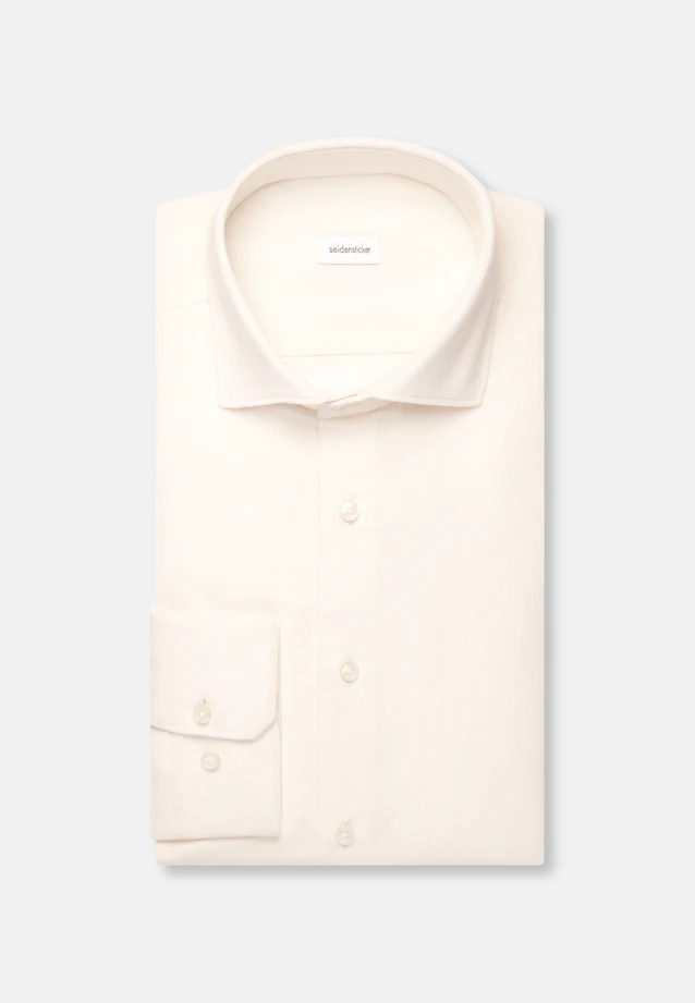 Regular Chemise décontractée Uni in Ecru |  Seidensticker Onlineshop