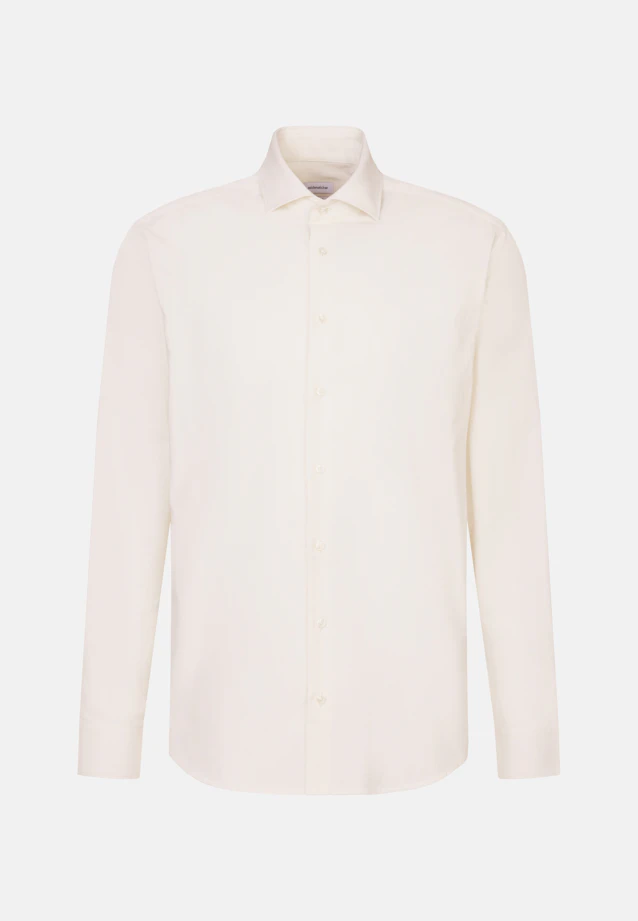 Regular Chemise décontractée Uni in Ecru |  Seidensticker Onlineshop