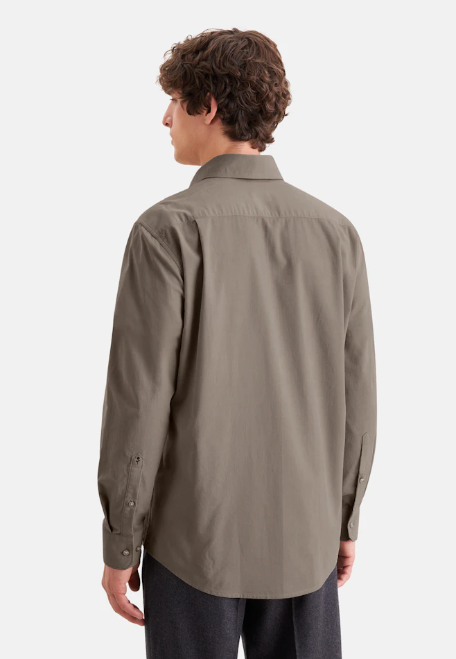 Regular Casual Hemd Uni in Braun | Seidensticker Onlineshop