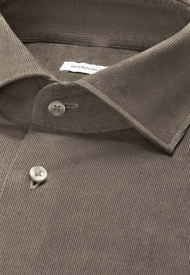 Regular Chemise décontractée Uni dans Marron | Boutique en ligne Seidensticker