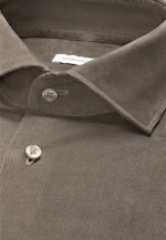 Regular Chemise décontractée Uni in Marron |  Seidensticker Onlineshop
