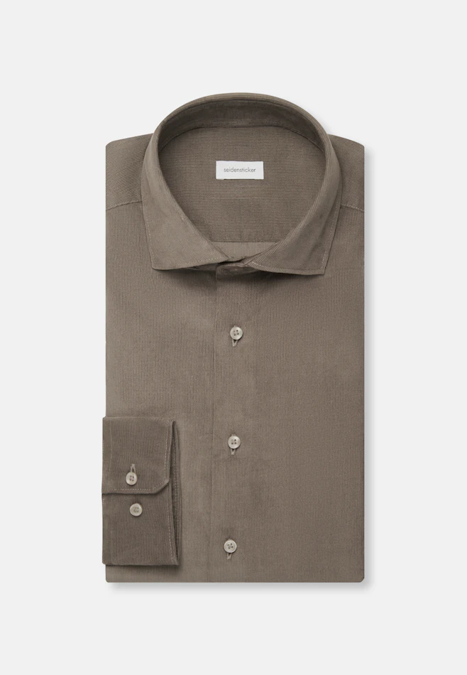 Regular Chemise décontractée Uni dans Marron | Boutique en ligne Seidensticker