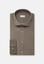 Regular Chemise décontractée Uni in Marron |  Seidensticker Onlineshop