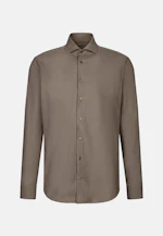Regular Chemise décontractée Uni in Marron |  Seidensticker Onlineshop