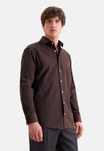 Regular Chemise décontractée Uni in Rouge |  Seidensticker Onlineshop