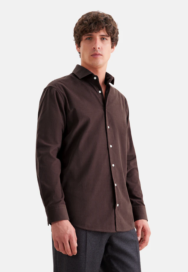 Regular Chemise décontractée Uni in Rouge |  Seidensticker Onlineshop