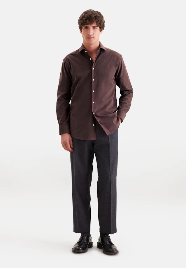 Regular Chemise décontractée Uni in Rouge |  Seidensticker Onlineshop