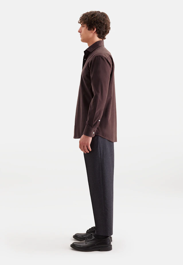 Regular Chemise décontractée Uni in Rouge |  Seidensticker Onlineshop