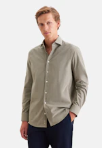 Regular Chemise décontractée Uni in Vert |  Seidensticker Onlineshop