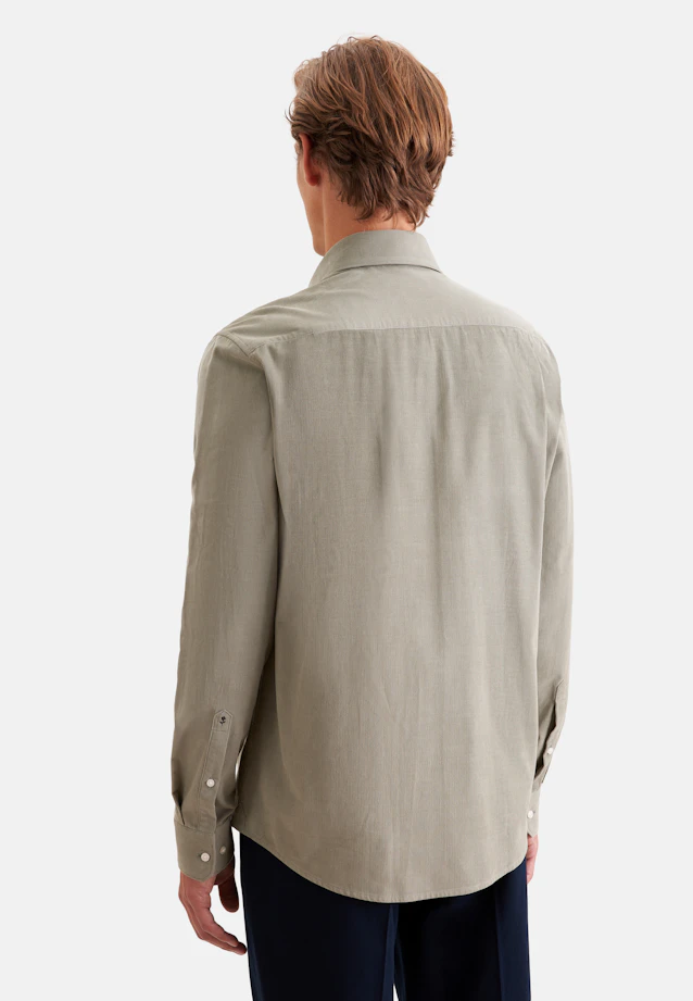 Regular Chemise décontractée Uni in Vert |  Seidensticker Onlineshop