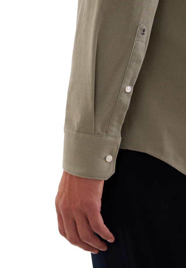 Regular Chemise décontractée Uni in Vert |  Seidensticker Onlineshop