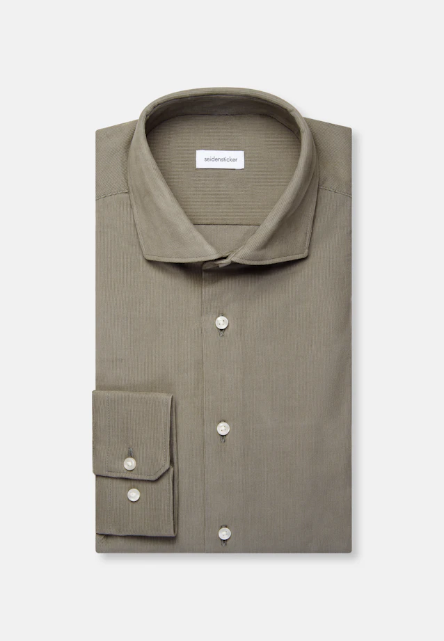 Regular Chemise décontractée Uni in Vert |  Seidensticker Onlineshop