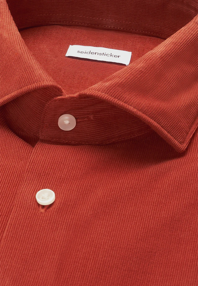 Regular Chemise décontractée Uni in Orange |  Seidensticker Onlineshop