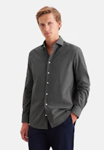 Regular Chemise décontractée Uni in Gris |  Seidensticker Onlineshop