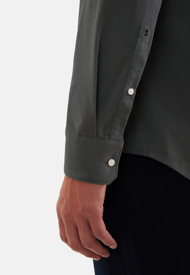 Regular Chemise décontractée Uni in Gris |  Seidensticker Onlineshop