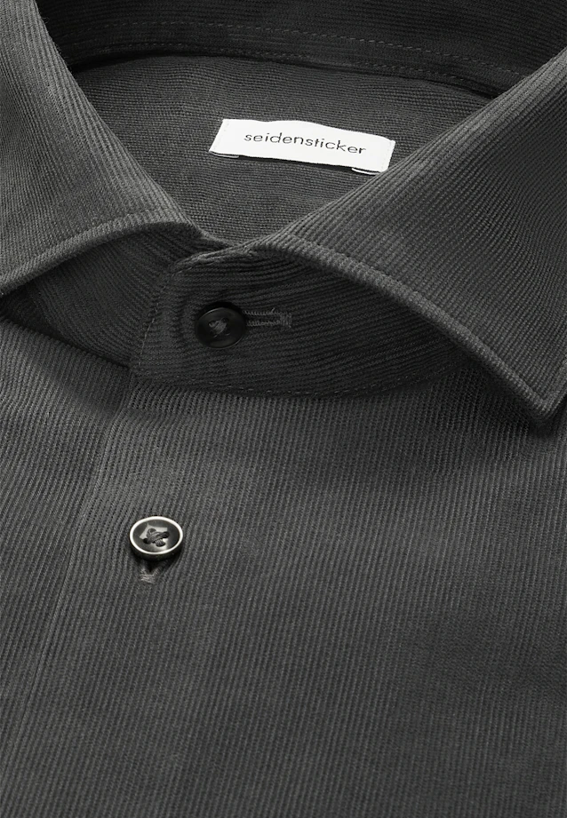 Regular Chemise décontractée Uni in Gris |  Seidensticker Onlineshop