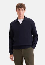 Collar Pullover Uni in Dunkelblau |  Seidensticker Onlineshop