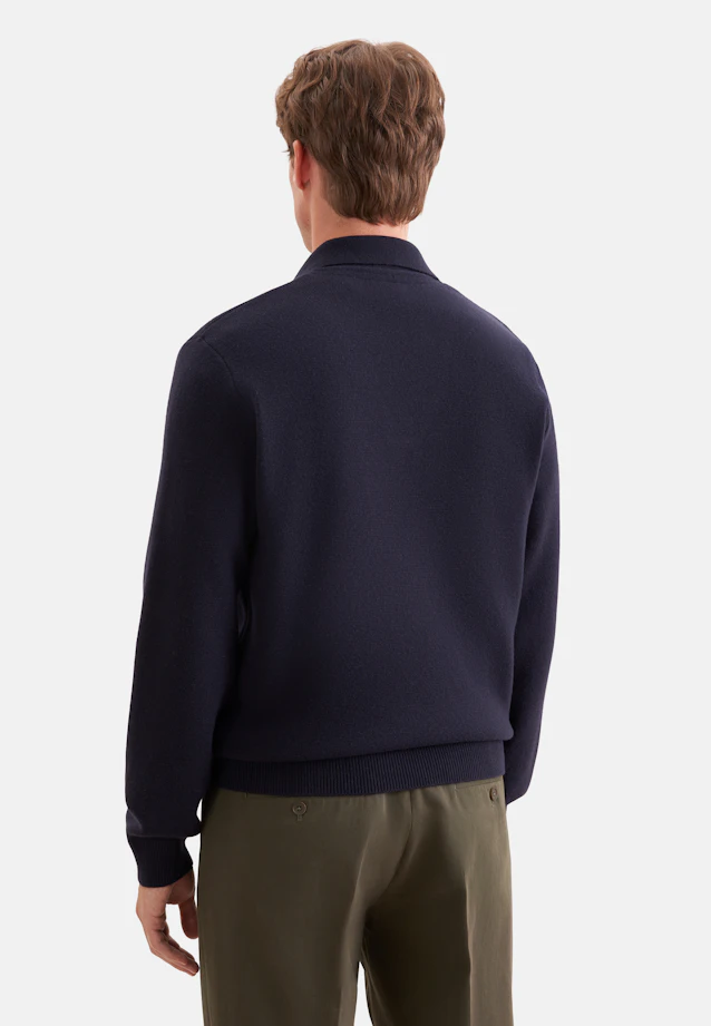 Collar Pullover Uni in Dunkelblau |  Seidensticker Onlineshop