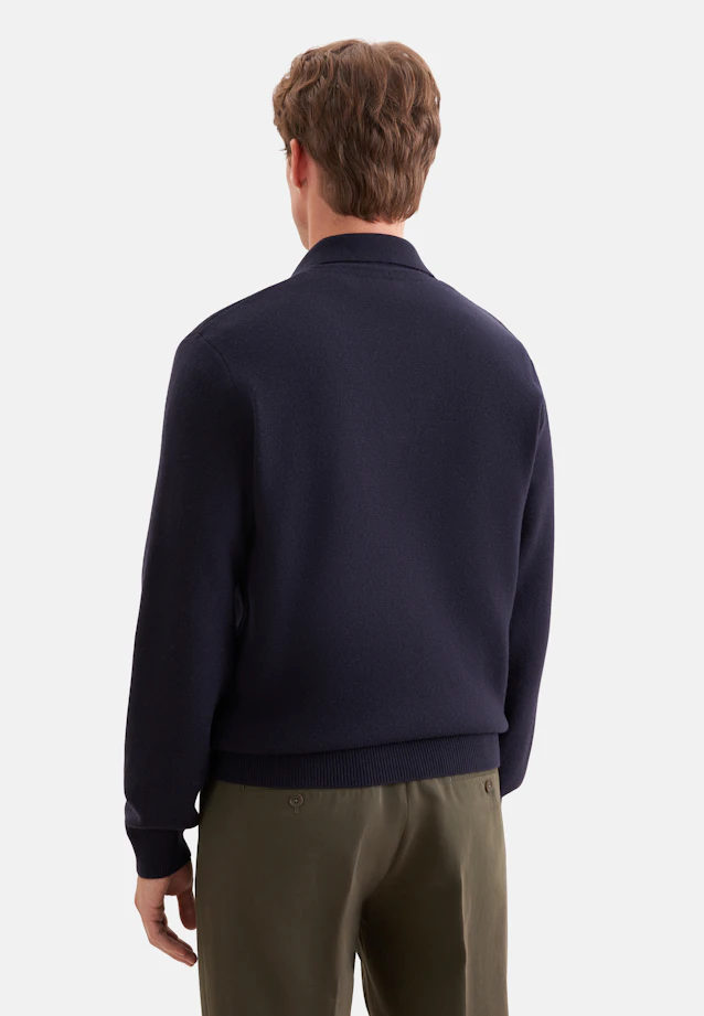 Regular Pullover Uni in Dunkelblau |  Seidensticker Onlineshop