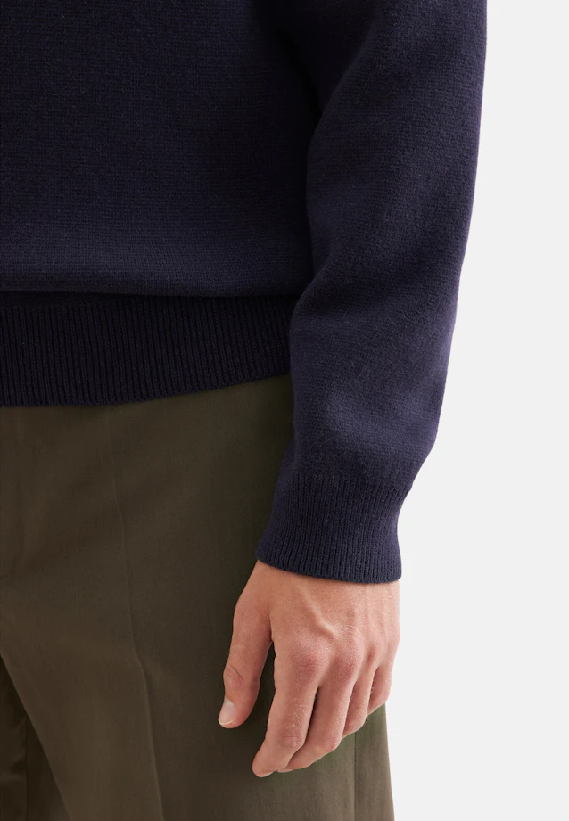 Collar Pullover Uni in Dunkelblau |  Seidensticker Onlineshop