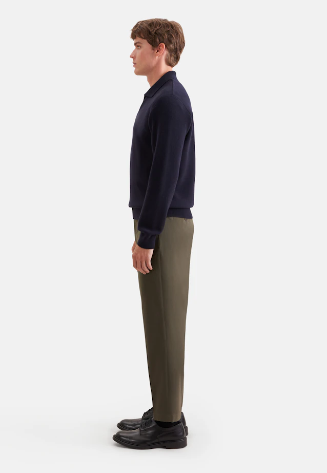 Collar Pullover Uni in Dunkelblau |  Seidensticker Onlineshop