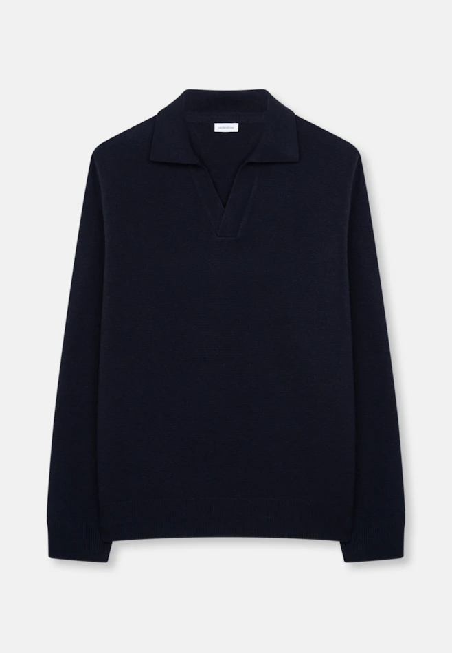 Collar Pullover Uni in Dunkelblau | Seidensticker online shop