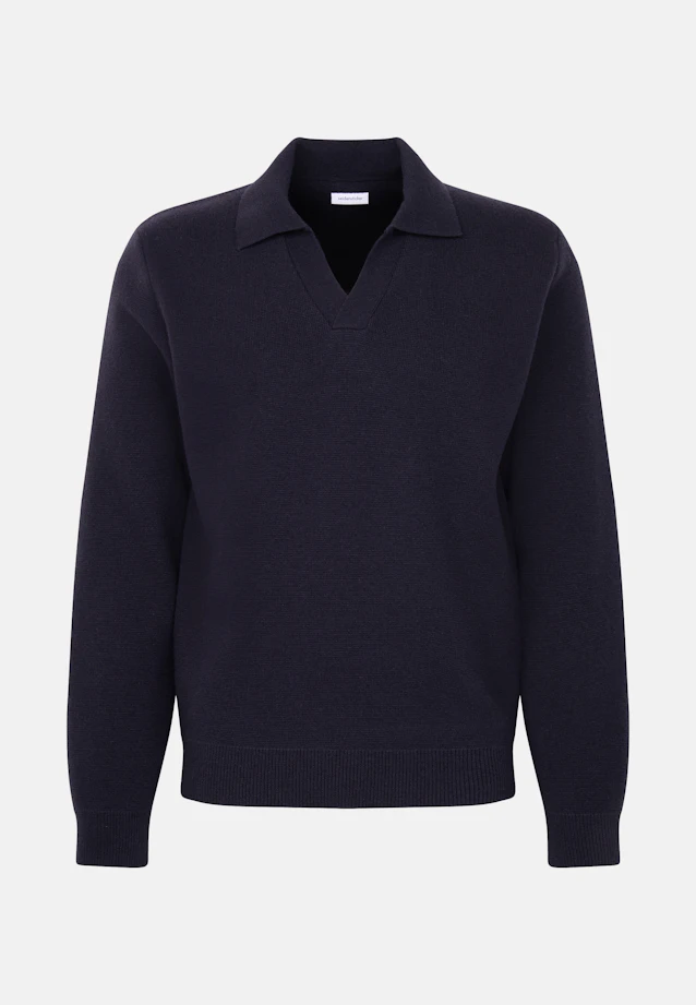 Regular Pullover Uni in Dunkelblau |  Seidensticker Onlineshop