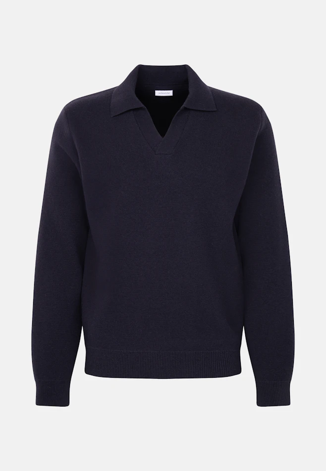 Collar Pullover Uni in Dunkelblau | Seidensticker online shop