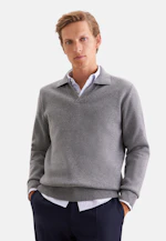 Collar Pullover Uni in Grey |  Seidensticker Onlineshop
