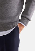 Collar Pullover Uni in Grey |  Seidensticker Onlineshop