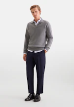 Regular Pullover Uni in Grau |  Seidensticker Onlineshop