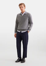 Regular Pullover Uni in Grau |  Seidensticker Onlineshop