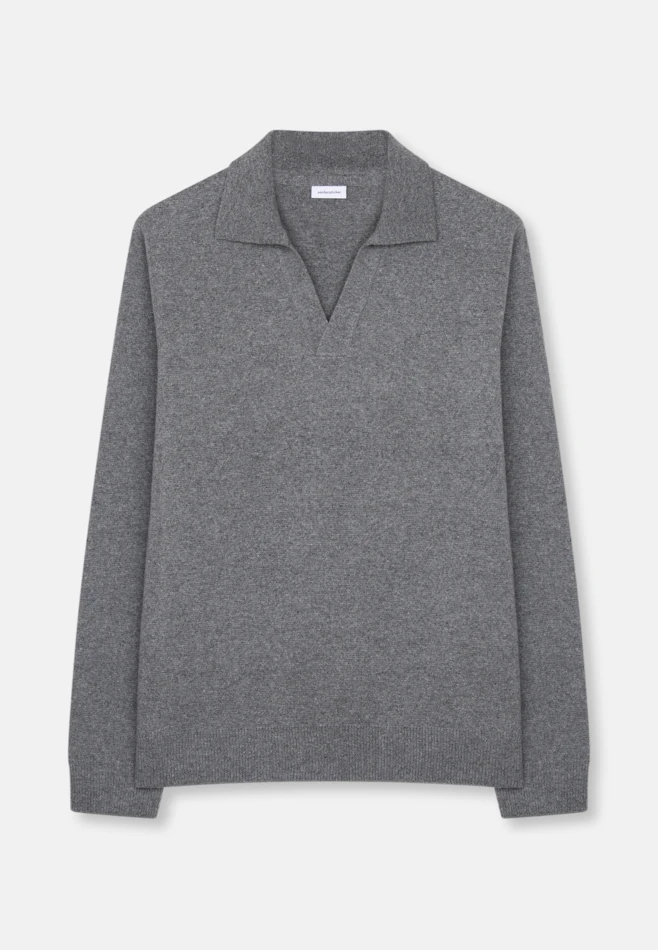 Collar Pullover Uni in Grey | Seidensticker online shop