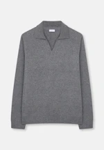 Collar Pullover Uni in Grey |  Seidensticker Onlineshop