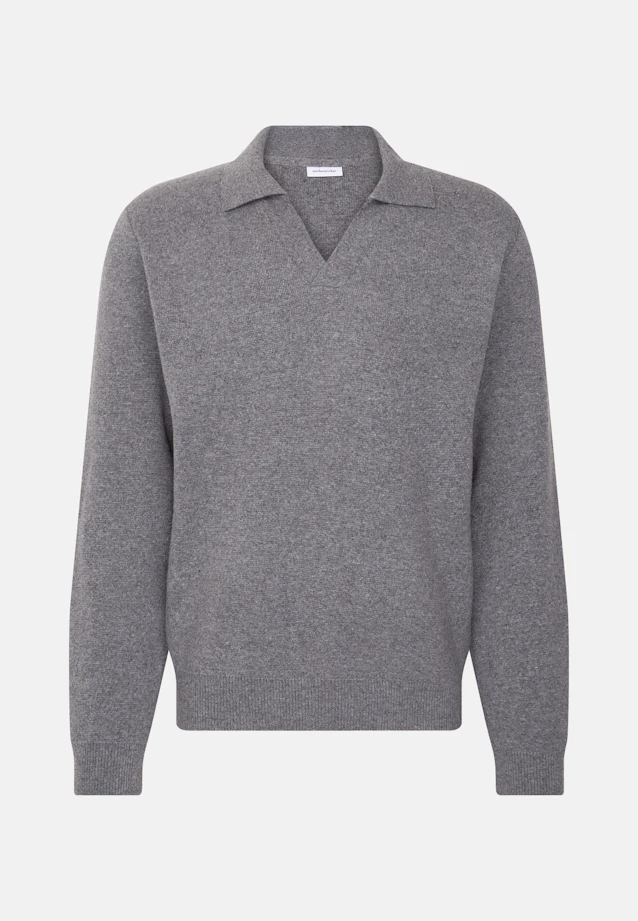 Regular Pullover Uni in Grau |  Seidensticker Onlineshop