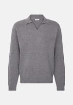 Collar Pullover Uni in Grey |  Seidensticker Onlineshop