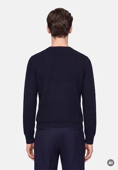 Regular Pullover Struktur in Dunkelblau |  Seidensticker Onlineshop