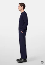 Regular Pullover Struktur in Dunkelblau |  Seidensticker Onlineshop