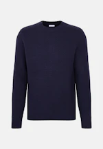 Regular Pullover Struktur in Dunkelblau |  Seidensticker Onlineshop