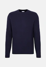 Regular Pullover Struktur in Dunkelblau |  Seidensticker Onlineshop
