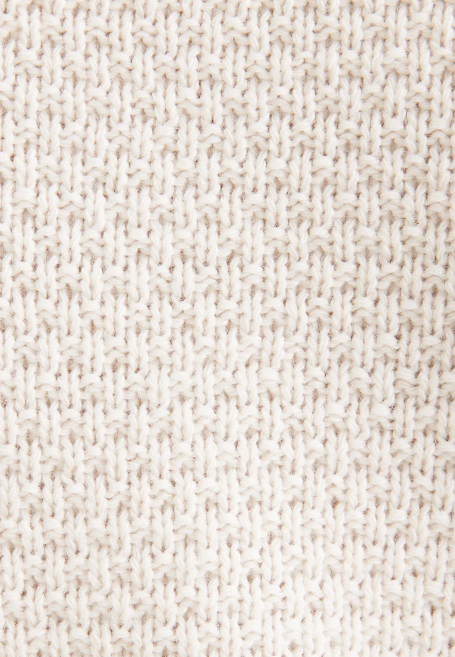 Regular Pullover Struktur in Ecru |  Seidensticker Onlineshop