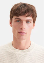 Regular Pullover Struktur in Ecru |  Seidensticker Onlineshop